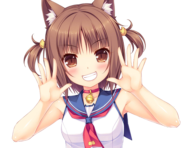 Anime girl cat ears tie free wallpaper - medium preview image