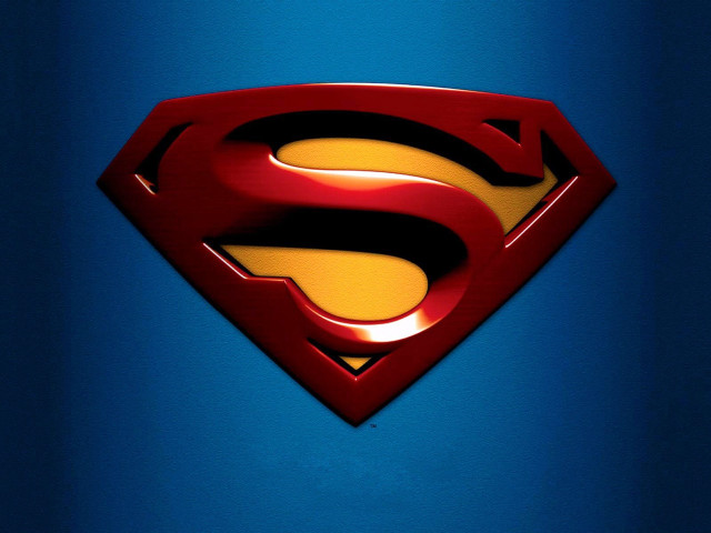 Superman logo blue background yellow free wallpaper - medium preview image