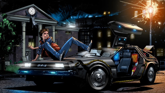 Car woman hood clock fireworks free wallpaper - medium preview image
