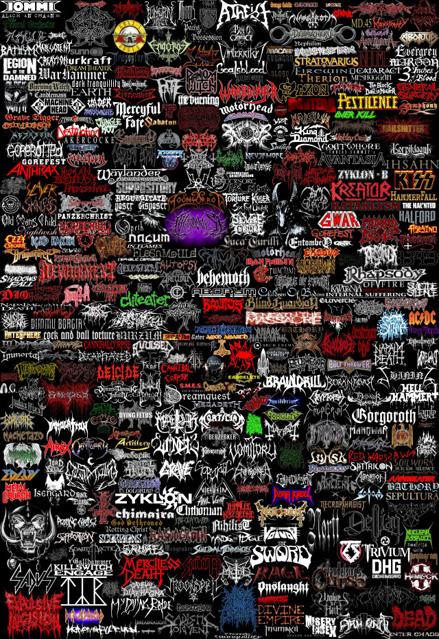Logos black background white border free wallpaper - medium preview image