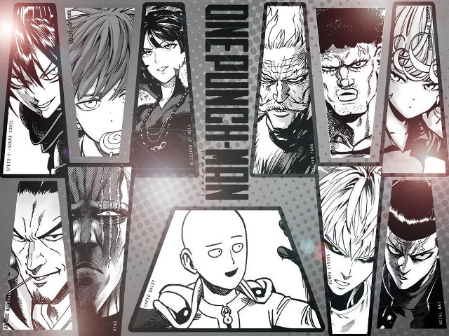Anime characters black white bunch free wallpaper - medium preview image
