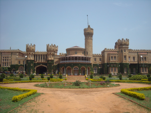 Large building tower clock garden free wallpaper - medium preview image