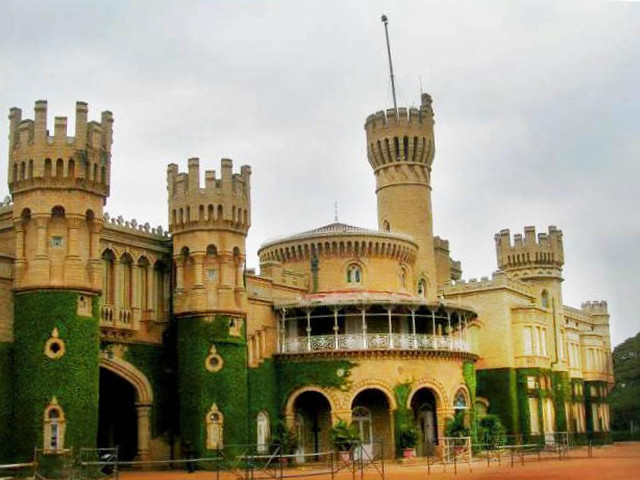 Castle clocktower fence walkway victorian free wallpaper - medium preview image