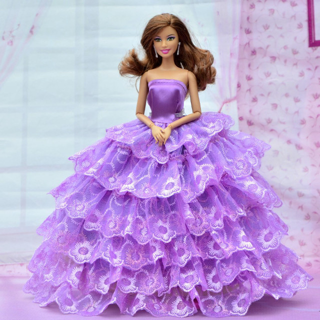 Barbie doll purple dress pink free wallpaper - medium preview image