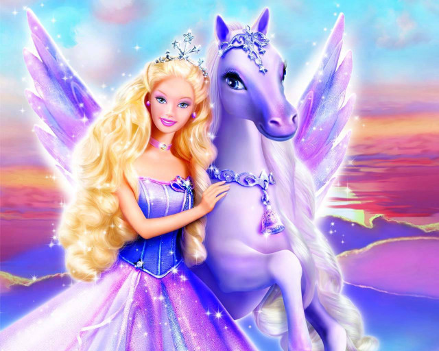 Fairy blonde horse wings magic free wallpaper - medium preview image