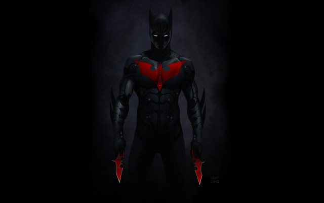 Batman red eyes black suit #2 free wallpaper - medium preview image