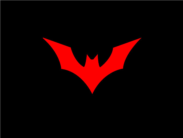 Red bat logo black background free wallpaper - medium preview image