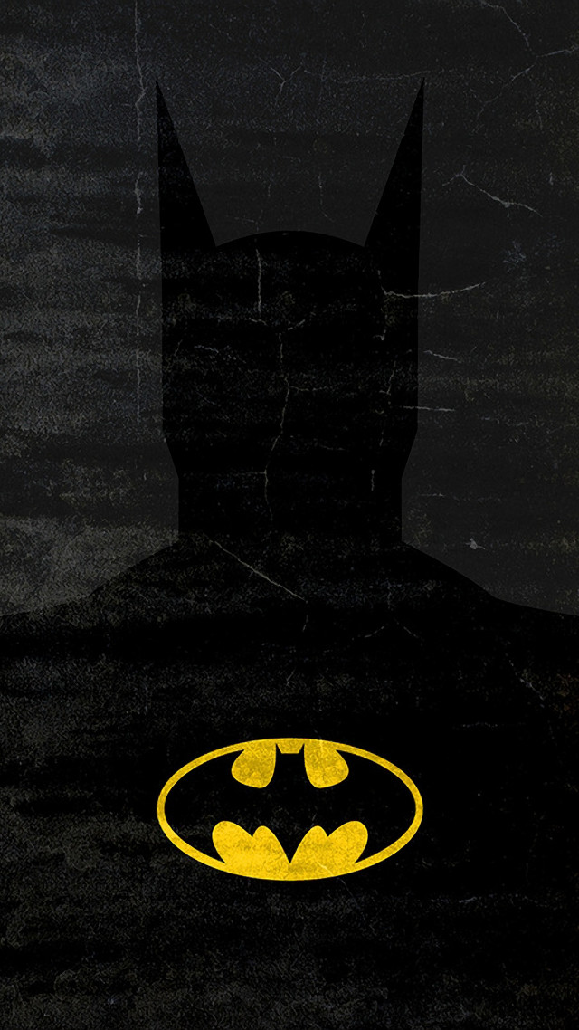 Batman silhouette bat symbol yellow free wallpaper - medium preview image