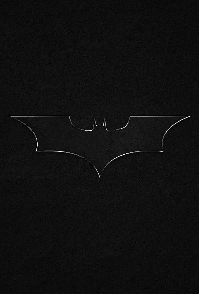 Batman symbol outline black background free wallpaper - medium preview image