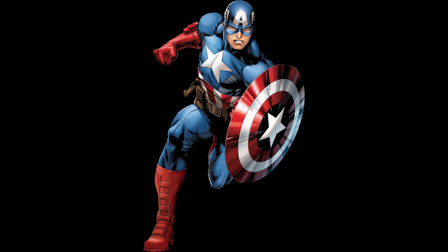 Captain america running shield black free wallpaper - medium preview image