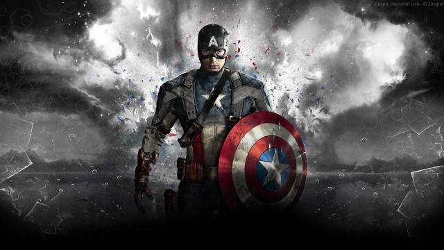 Captain america costume shield cloudy free wallpaper - medium preview image