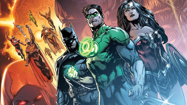 Superheroes fire green lantern group free wallpaper - medium preview image