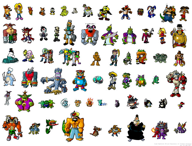 Cartoon characters bunch different image free wallpaper - medium preview image