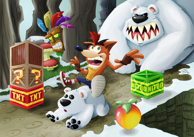 Cartoon bear snow box polar free wallpaper - medium preview image