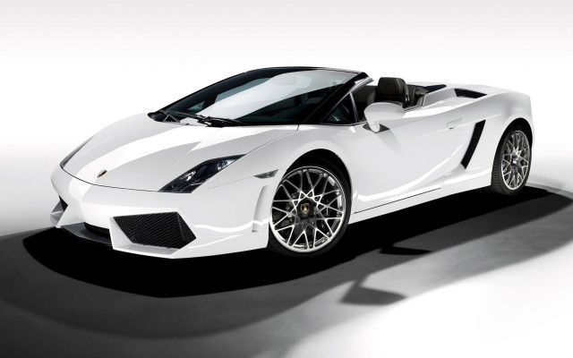 White sports car studio shadow #2 free wallpaper - medium preview image