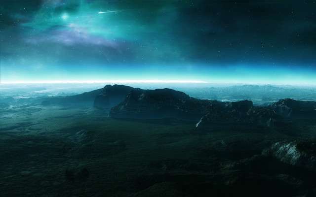 Distant planet space view distant free wallpaper - medium preview image