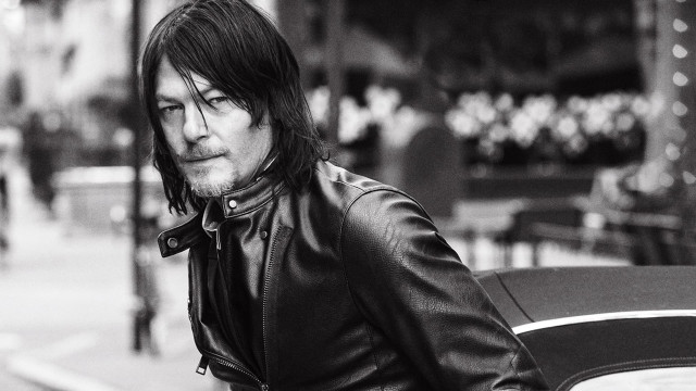 Man leather jacket car city free wallpaper - medium preview image