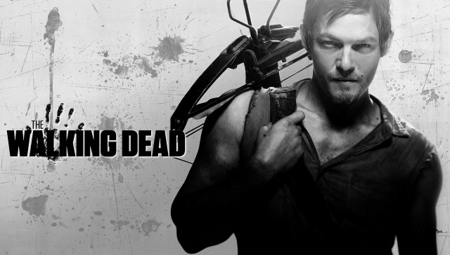 Man bloodied gun walking dead free wallpaper - medium preview image
