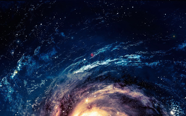 Spiral galaxy stars bright light free wallpaper - medium preview image