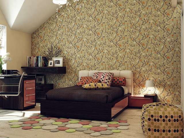 Bedroom desk chair wallpaper arts free wallpaper - medium preview image