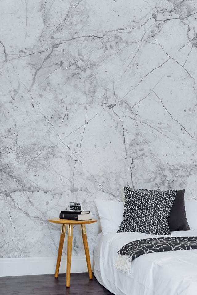 Marble wall bedroom table bed free wallpaper - medium preview image