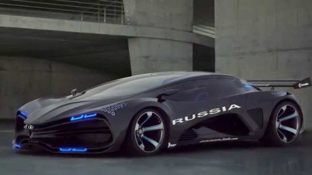 Futuristic car blue light wheels free wallpaper - medium preview image
