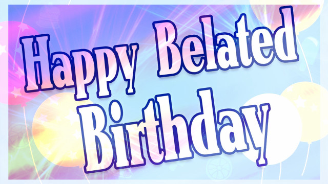 Birthday card balloons happy belated free wallpaper - medium preview image