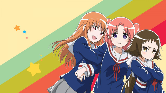 Anime girls rainbow background stars #3 free wallpaper - medium preview image