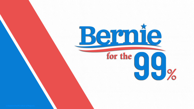 Bernie 99percent banner red white free wallpaper - medium preview image