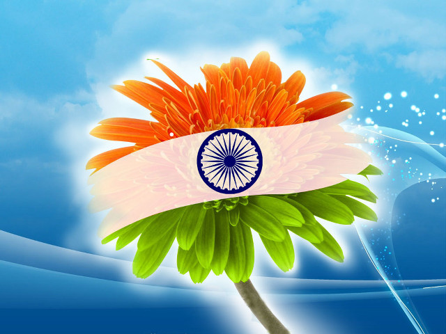Flower flag sky water droplets free wallpaper - medium preview image