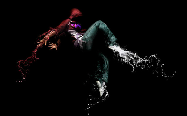 Dancing person green outfit red free wallpaper - medium preview image