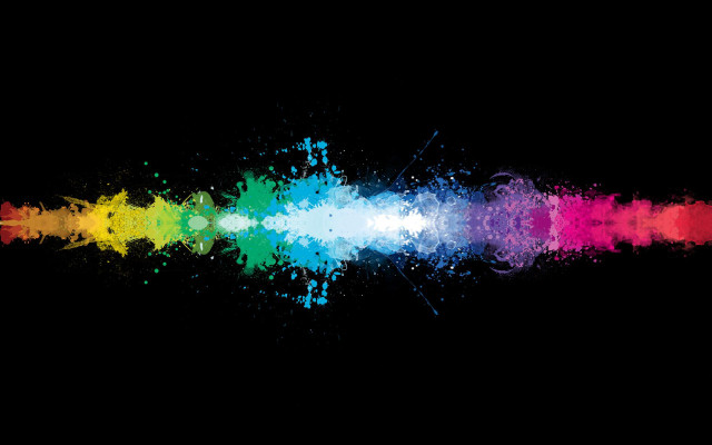 Colorful explosion black background white #2 free wallpaper - medium preview image
