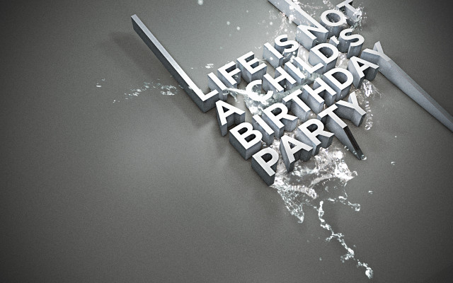 Metal knife words photorealism greyscale free wallpaper - medium preview image