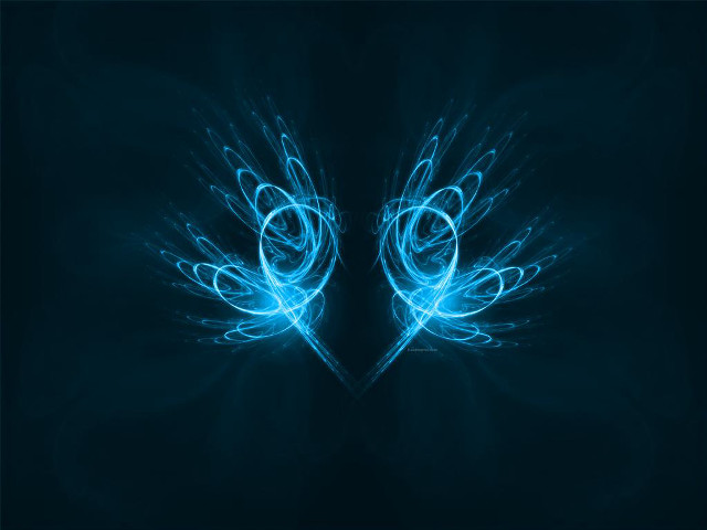 Blue abstract background wings black free wallpaper - medium preview image