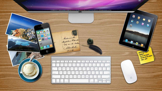 Desk technology raccoon art postminimalism free wallpaper - medium preview image