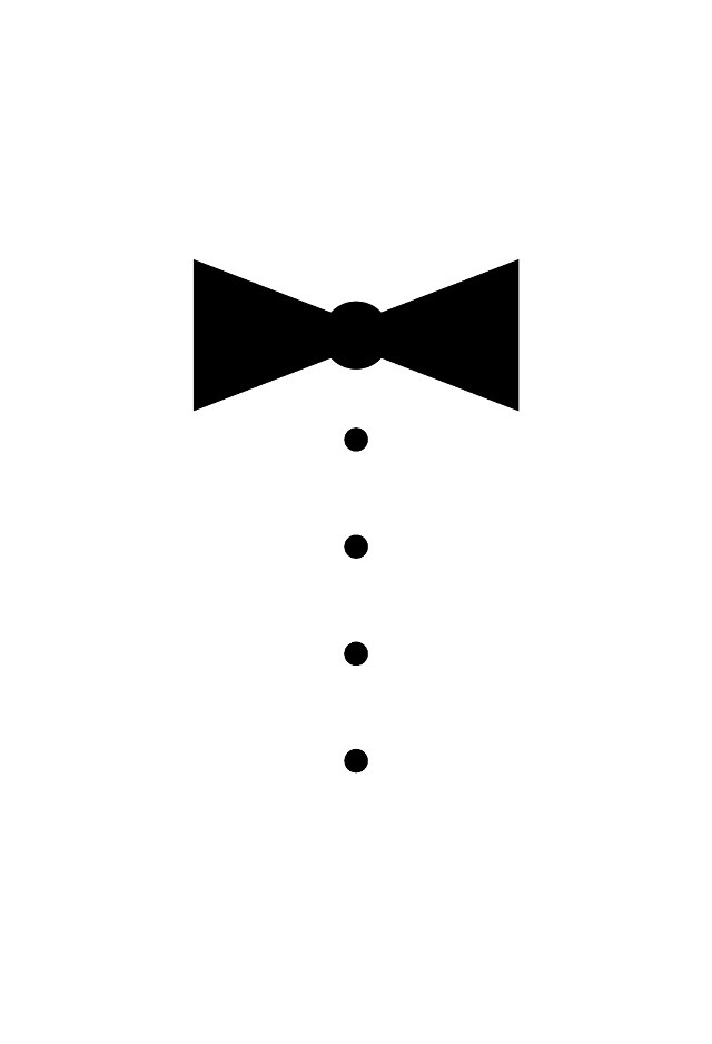 Bow tie tuxedo shirt black free wallpaper - medium preview image