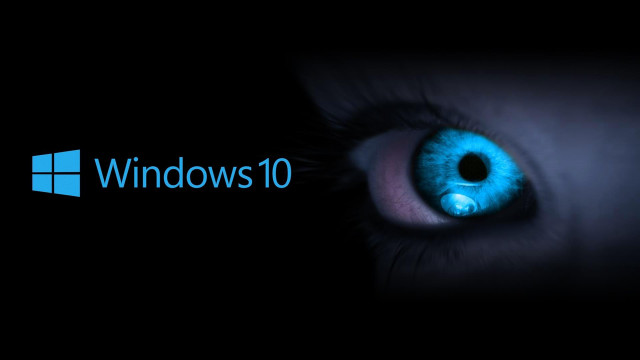 Blue eye windows10 logo reflection free wallpaper - medium preview image