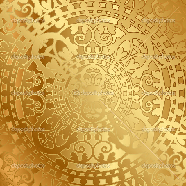 Gold background circular design stock free wallpaper - medium preview image