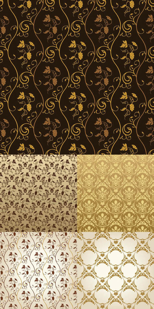 Gold brown patterns set four free wallpaper - medium preview image