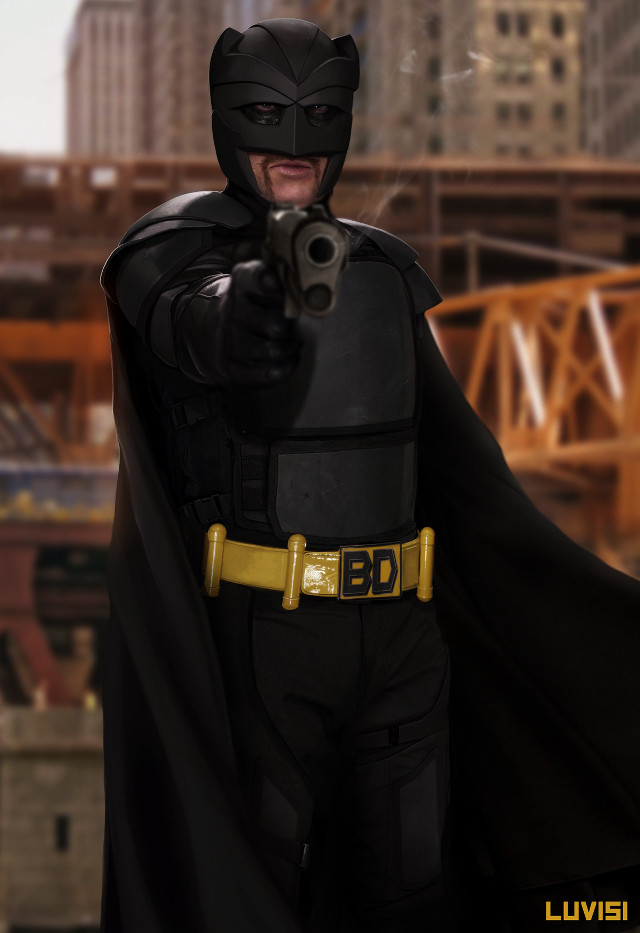 Batman man gun camera city free wallpaper - medium preview image