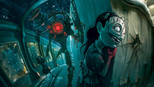 Creepy woman mirror face room free wallpaper - medium preview image