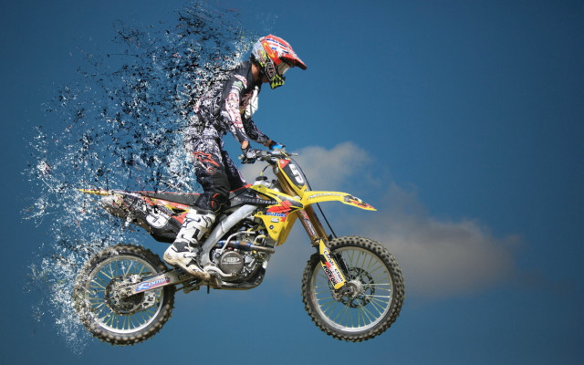 Man riding dirt bike air #3 free wallpaper - medium preview image