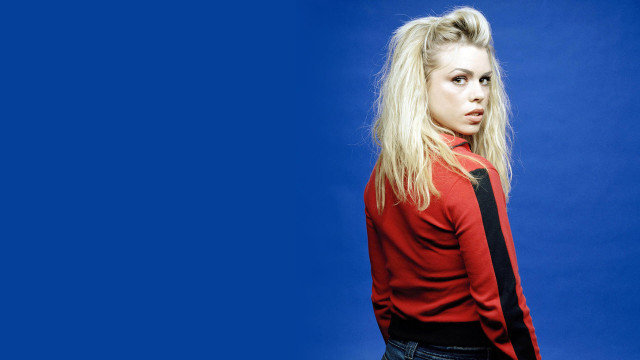 Woman red shirt black tie free wallpaper - medium preview image