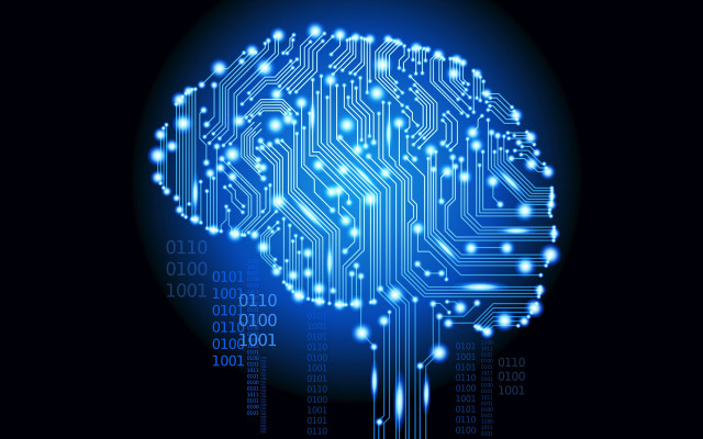 Circuit board brain blue background #2 free wallpaper - medium preview image