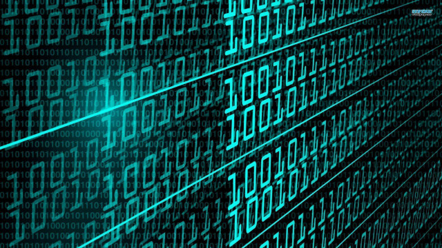 Numbers green glow black background free wallpaper - medium preview image