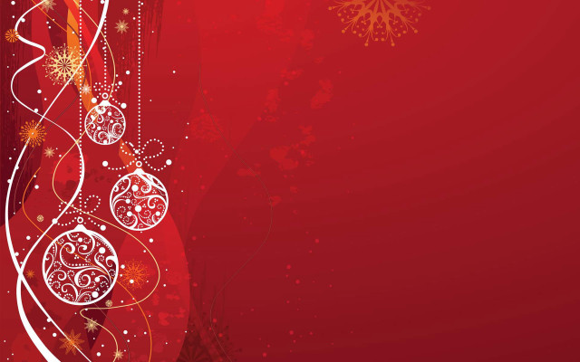 Red christmas background ornaments snowflakes #3 free wallpaper - medium preview image