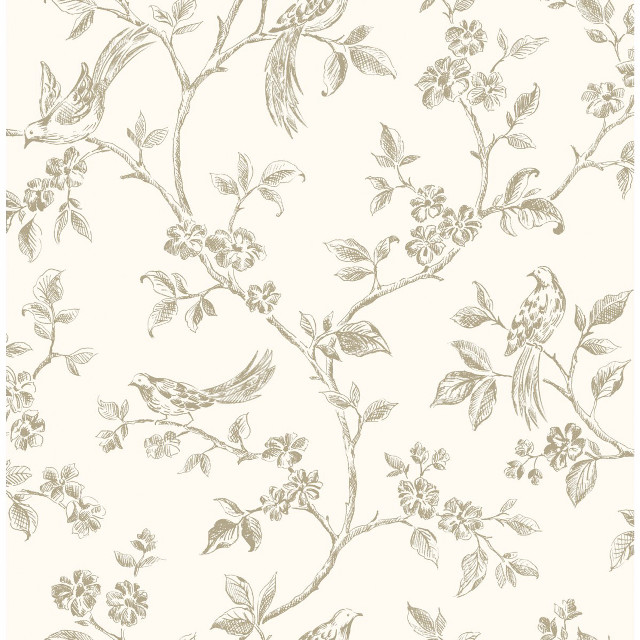 Bird flowers wallpaper side image free wallpaper - medium preview image