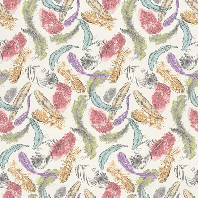 Colorful feathers leaves bamboo parrot free wallpaper - medium preview image