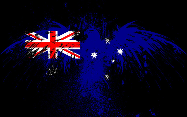 Flag bird stars australian tonalism free wallpaper - medium preview image