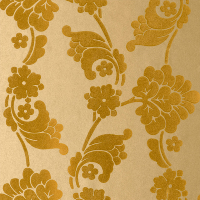 Gold white flower pattern black free wallpaper - medium preview image